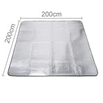 7 mm dicke, doppelte Aluminium-Feuchtigkeitsunterlage / Camping-Isomatte, Größe: 200 cm x 200 cm, 200 cm x 200 cm Aluminiumfolie