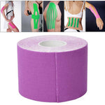 5M wasserdichtes Sporttape Sportmuskeln Pflege Therapeutisches Verband, Breite: 5cm, Größe: 5mx5cm, Größe: 5m x 5cm Lila