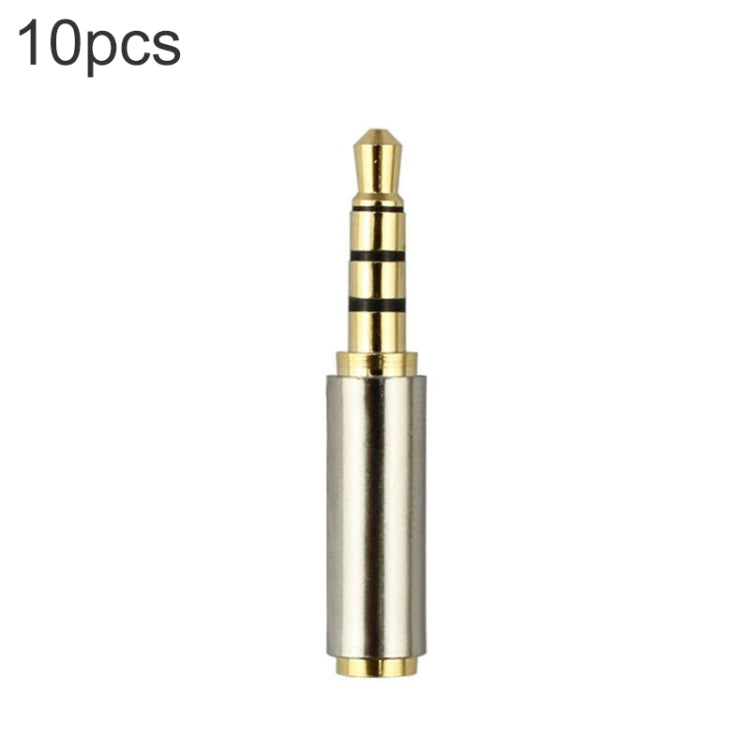 3,5mm 4-poliger Audioanschluss Stecker zu 2,5mm 4-poligen Adaptern (10 Stück in einer Packung, der Preis gilt für 10 Stück), 3,5mm männlich zu 2,5mm weiblich