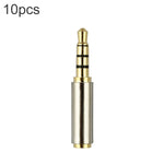 3,5mm 4-poliger Audioanschluss Stecker zu 2,5mm 4-poligen Adaptern (10 Stück in einer Packung, der Preis gilt für 10 Stück), 3,5mm männlich zu 2,5mm weiblich