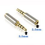 3,5mm 4-poliger Audioanschluss Stecker zu 2,5mm 4-poligen Adaptern (10 Stück in einer Packung, der Preis gilt für 10 Stück), 3,5mm männlich zu 2,5mm weiblich
