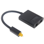 EMK Digital Toslink Glasfaser Audio-Splitter 1 zu 2 Kabeladapter für DVD-Player, 1 zu 2