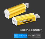 2 Stück Multi All-in-1 USB 2.0 Micro SD SDHC TF M2 MMC MS PRO DUO Kartenleser