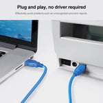 USB 2.0 Drucker-Verlängerungskabel AM zu BM, Länge: 1,8m, Länge: 1,8m