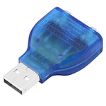 USB Stecker zu PS/2 Buchse Adapter für Maus / Tastatur, USB Stecker zu 2 PS/2 Buchsen