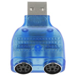 USB Stecker zu PS/2 Buchse Adapter für Maus / Tastatur, USB Stecker zu 2 PS/2 Buchsen