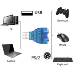 USB Stecker zu PS/2 Buchse Adapter für Maus / Tastatur, USB Stecker zu 2 PS/2 Buchsen