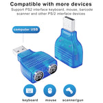 USB Stecker zu PS/2 Buchse Adapter für Maus / Tastatur, USB Stecker zu 2 PS/2 Buchsen