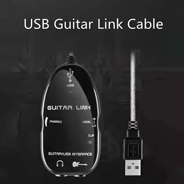 USB-Gitarren-Verbindungskabel für PC-/Mac-Aufnahmen, USB-Gitarren-Verbindungskabel (Schwarz), USB-Gitarren-Verbindungskabel (Weiß)
