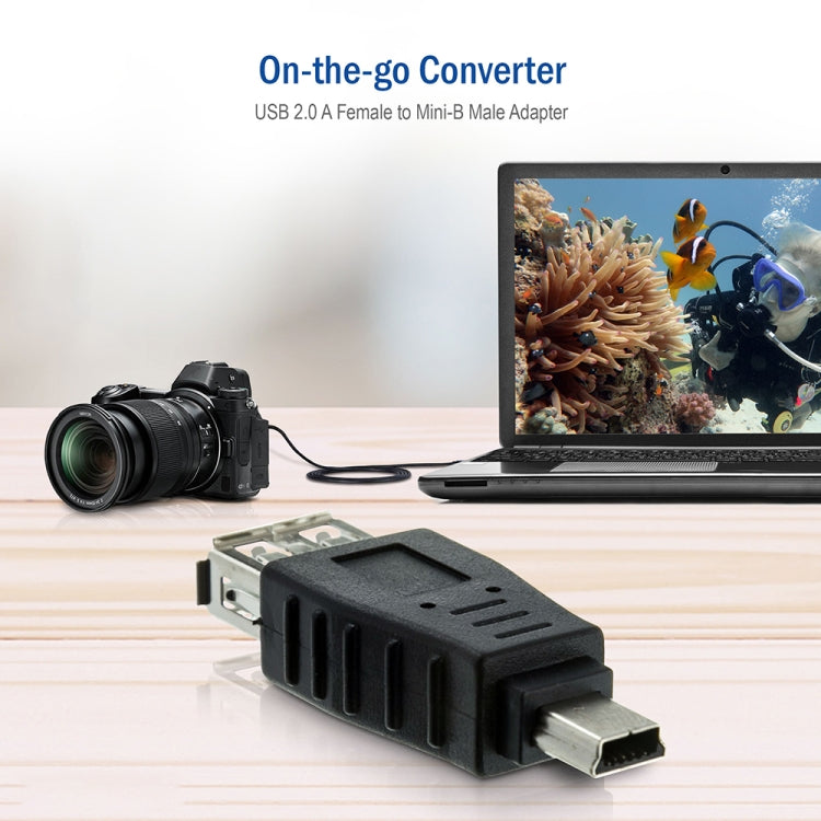 USB 2.0 Buchse zu Mini USB 5-pol Stecker Adapter (OTG-Funktion)