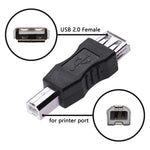 USB 2.0 A Buchse zu B Stecker Adapterverbinder AF zu BM Konverter für Drucker