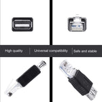 RJ45 Stecker zu USB AF Adapter