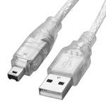 USB 2.0 Stecker zu FireWire IEEE 1394 4-polig Stecker iLink Kabel, Länge: 1,2m, USB AM zu 4-polig (1,5m)