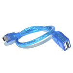 Mini 5-polig USB zu USB 2.0 AF OTG Adapterkabel, Länge: 22cm (Blau), 22cm