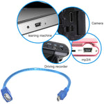 Mini 5-polig USB zu USB 2.0 AF OTG Adapterkabel, Länge: 22cm (Blau), 22cm