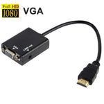 26cm HDMI zu VGA + Audio-Ausgang Video-Umwandlungskabel mit 3,5mm Audiokabel, unterstützt Full HD 1080P, Länge: 26cm