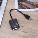 26cm HDMI zu VGA + Audio-Ausgang Video-Umwandlungskabel mit 3,5mm Audiokabel, unterstützt Full HD 1080P, Länge: 26cm