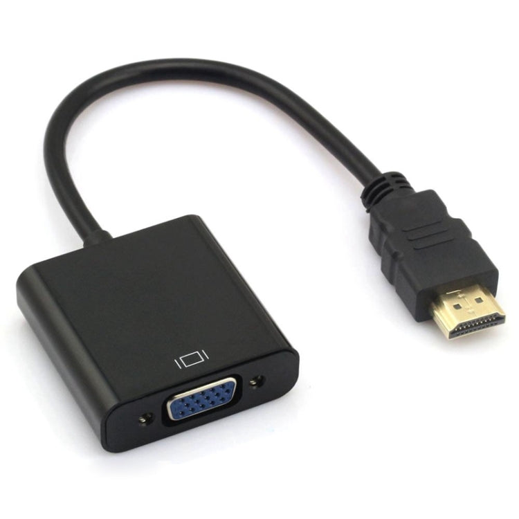 24cm Full HD 1080P HDMI zu VGA + Audio-Ausgangskabel für Computer / DVD / Digital-Set-Top-Box / Laptop / Handy / Mediaplayer, Länge: 24cm, Länge: 24cm (Weiß)
