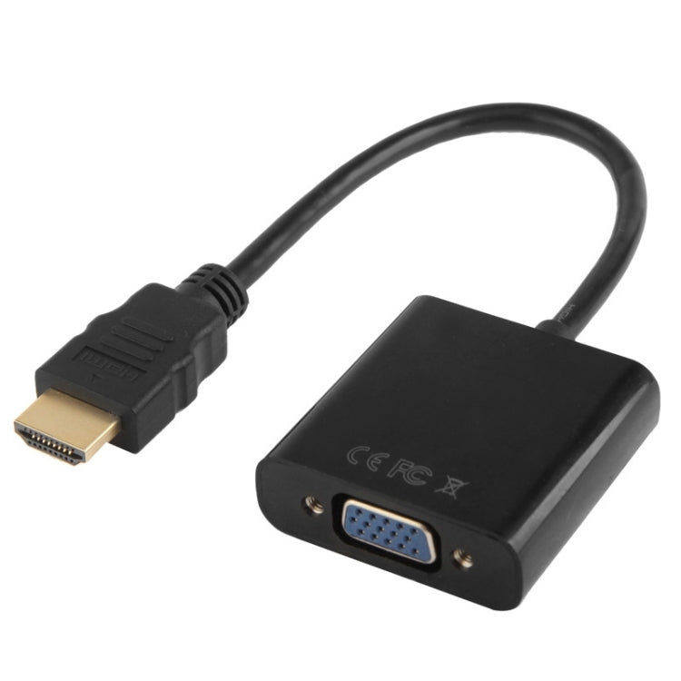24cm Full HD 1080P HDMI zu VGA + Audio-Ausgangskabel für Computer / DVD / Digital-Set-Top-Box / Laptop / Handy / Mediaplayer, Länge: 24cm, Länge: 24cm (Weiß)
