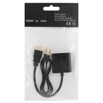 24cm Full HD 1080P HDMI zu VGA + Audio-Ausgangskabel für Computer / DVD / Digital-Set-Top-Box / Laptop / Handy / Mediaplayer, Länge: 24cm, Länge: 24cm (Weiß)