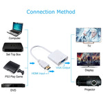 24cm Full HD 1080P HDMI zu VGA + Audio-Ausgangskabel für Computer / DVD / Digital-Set-Top-Box / Laptop / Handy / Mediaplayer, Länge: 24cm, Länge: 24cm (Weiß)