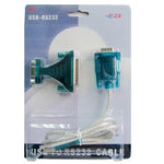 USB zu RS232 9-poliges Stecker-Kabel & RS232 9-polige Buchse zu RS232 25-poliger Stecker Adapter mit Einchip, USB zu RS232 mit Einchip