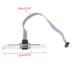 DB9 9-poliges Com-Port-Gehäusekabel / RS232 Portplattenkabel, Länge: 36cm, RS232, Länge: 36cm