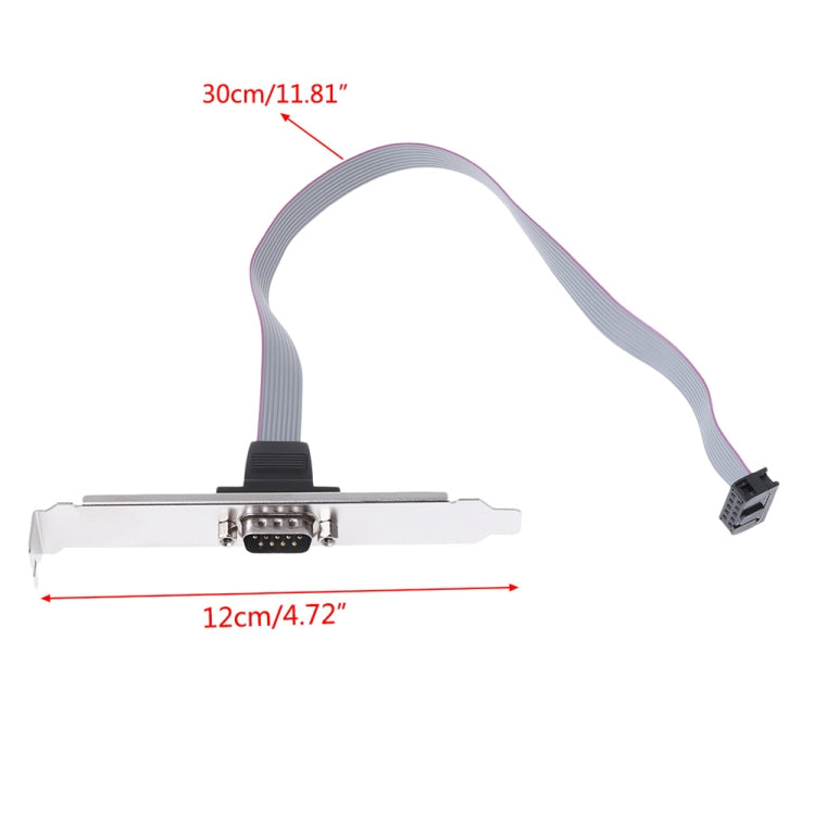DB9 9-poliges Com-Port-Gehäusekabel / RS232 Portplattenkabel, Länge: 36cm, RS232, Länge: 36cm