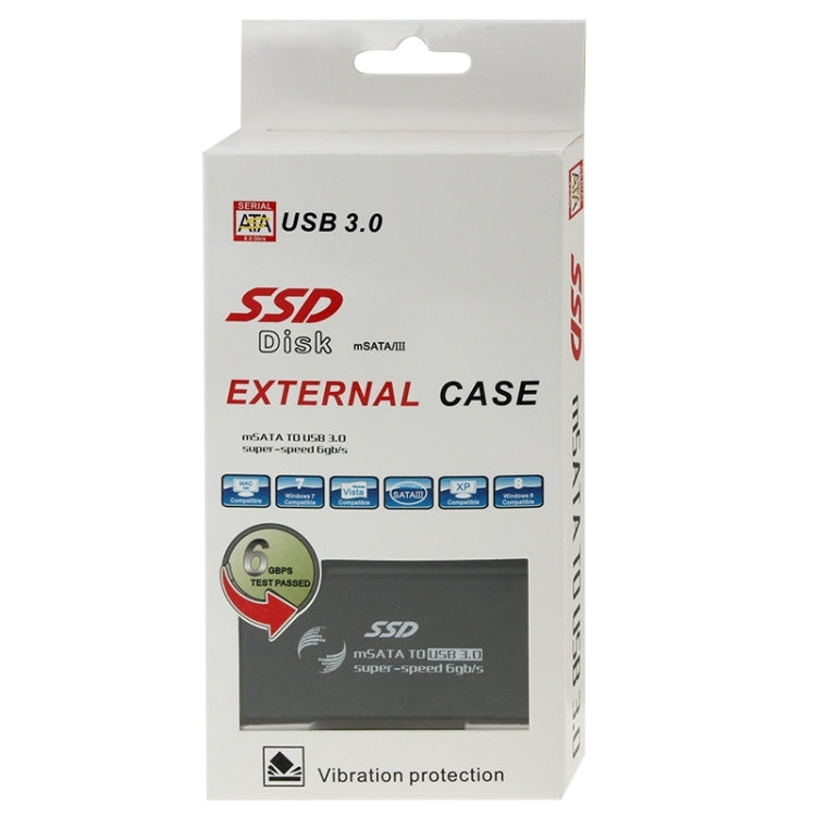 6Gb/s mSATA Solid State Disk SSD zu USB 3.0 Festplattengehäuse