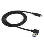 1m USB-C / Typ-C 3.1 Stecker auf USB 3.0 90-Grad-Linksdrehung Adapterkabel