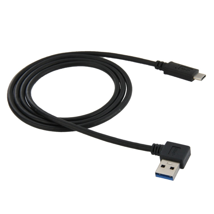 1m USB-C / Typ-C 3.1 Stecker auf USB 3.0 90-Grad-Linksdrehung Adapterkabel