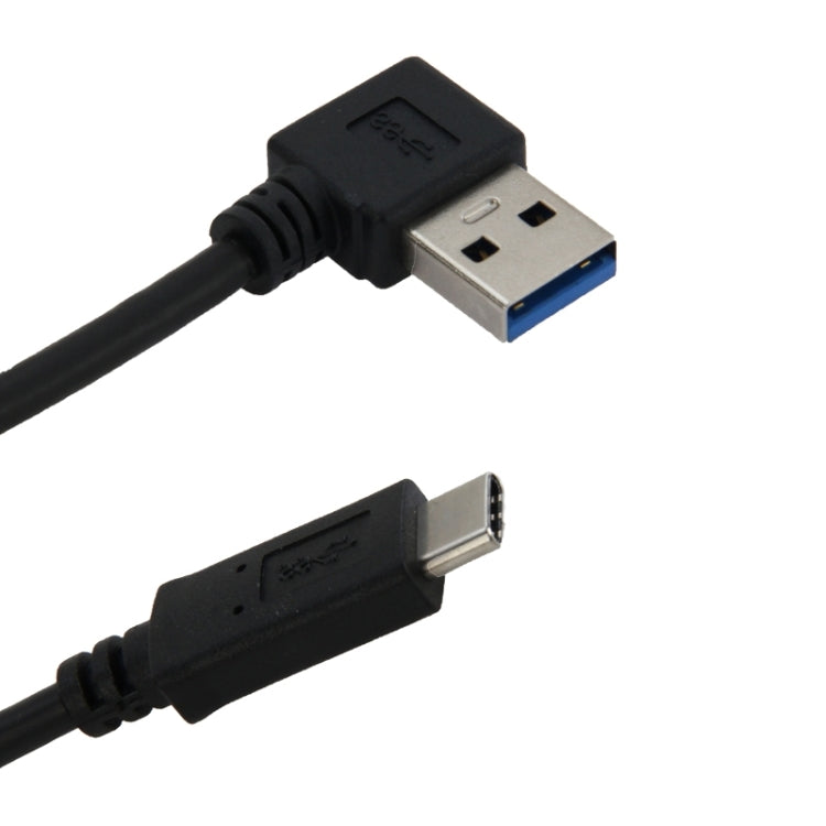 1m USB-C / Typ-C 3.1 Stecker auf USB 3.0 90-Grad-Linksdrehung Adapterkabel