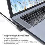 1m USB-C / Typ-C 3.1 Stecker auf USB 3.0 90-Grad-Linksdrehung Adapterkabel