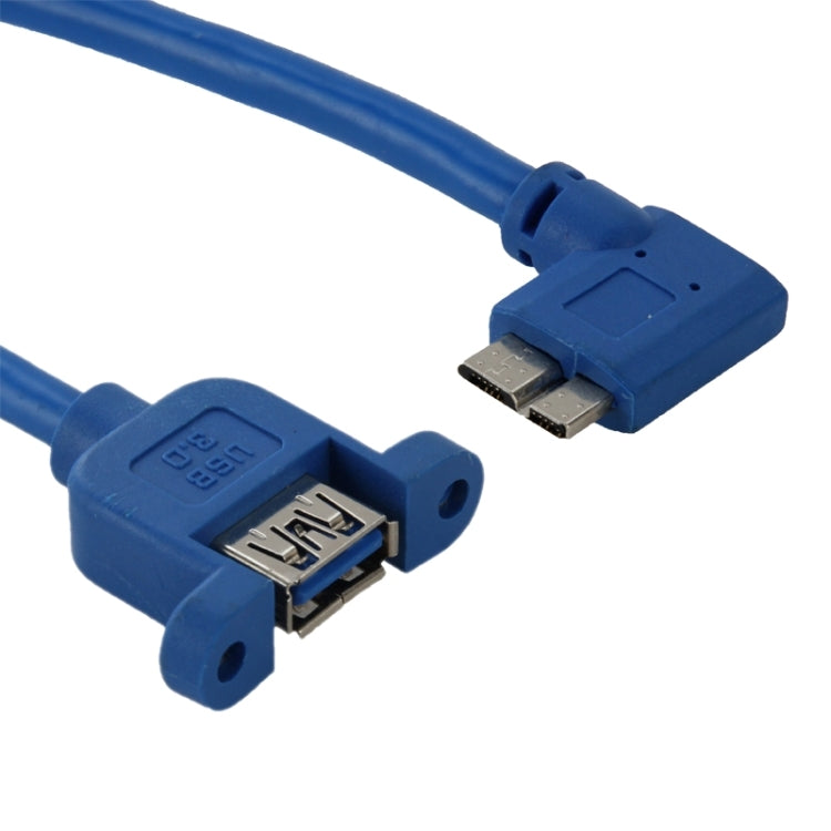 90 Grad Linksdrehung USB 3.0 Micro-B Stecker zu USB 3.0 Buchse OTG Kabel für Tablet / Tragbare Festplatte, Länge: 30cm, Micro BM zu AF, Länge: 30cm