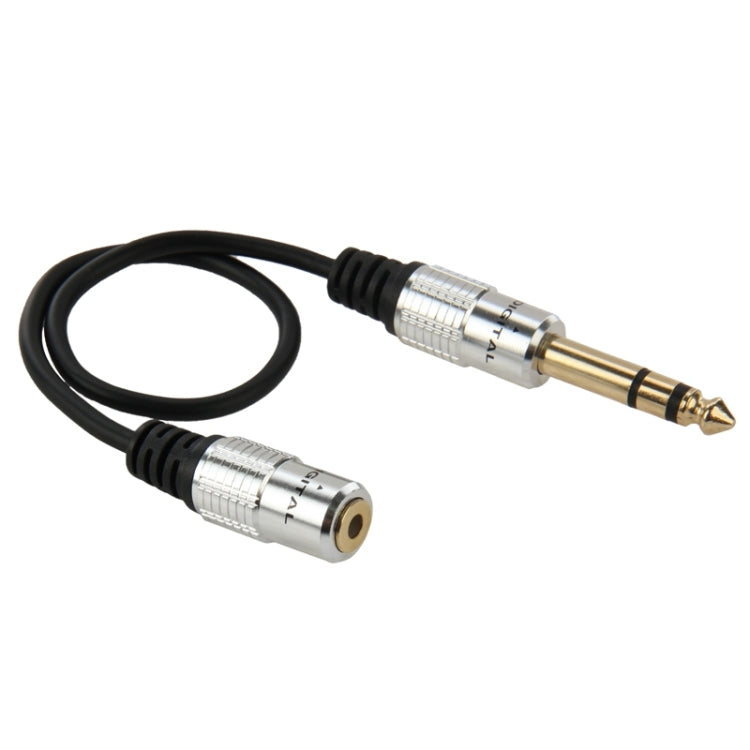 6,35mm Klinkenstecker auf 3,5mm Klinkenbuchse Audiokabel, Länge: 30cm, 6,35mm Stecker auf 3,5mm Buchse