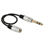 6,35mm Klinkenstecker auf 3,5mm Klinkenbuchse Audiokabel, Länge: 30cm, 6,35mm Stecker auf 3,5mm Buchse