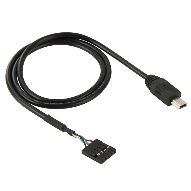 5-poliger Motherboard Buchsenstecker auf Mini USB Stecker Adapterkabel, Länge: 50cm, 5-polig Motherboard auf Mini USB