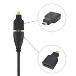 Micro HDMI Stecker zu HDMI Buchse Adapter (Vergoldet), Micro HDMI Stecker zu HDMI Buchse