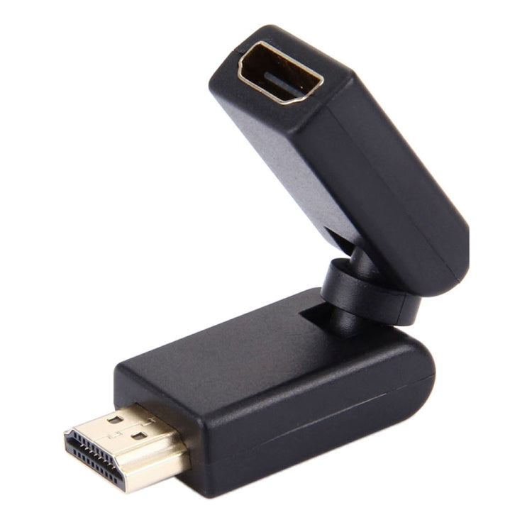 HDMI 19-poliger Stecker zu Buchse 360 Grad Schwenkadapter (vergoldet)