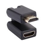 HDMI 19-poliger Stecker zu Buchse 360 Grad Schwenkadapter (vergoldet)