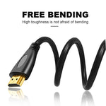 1m vergoldetes 3D 1080P Micro HDMI Stecker zu HDMI Stecker Kabel für Mobiltelefon, Kameras, GoPro, vergoldeter Micro HDMI, Länge: 1m