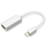 Full HD 1080P Mini DisplayPort Stecker zu HDMI Buchse Kabeladapter, Länge: 20cm, Mini DP zu HDMI Weiß