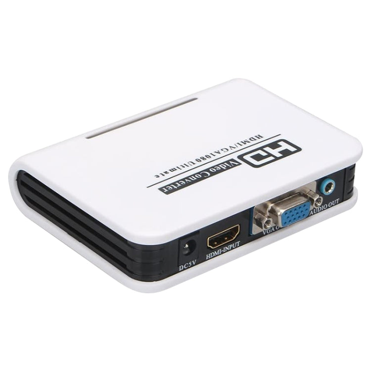 1080P HDMI zu VGA Adapter Digital zu Analog Video Audio Konverterkabel für Xbox 360 PS3 PS4 PC Laptop TV Box Projektor, HDMI zu VGA (Weiß)