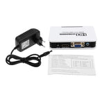 1080P HDMI zu VGA Adapter Digital zu Analog Video Audio Konverterkabel für Xbox 360 PS3 PS4 PC Laptop TV Box Projektor, HDMI zu VGA (Weiß)