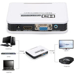 1080P HDMI zu VGA Adapter Digital zu Analog Video Audio Konverterkabel für Xbox 360 PS3 PS4 PC Laptop TV Box Projektor, HDMI zu VGA (Weiß)