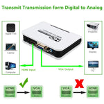 1080P HDMI zu VGA Adapter Digital zu Analog Video Audio Konverterkabel für Xbox 360 PS3 PS4 PC Laptop TV Box Projektor, HDMI zu VGA (Weiß)