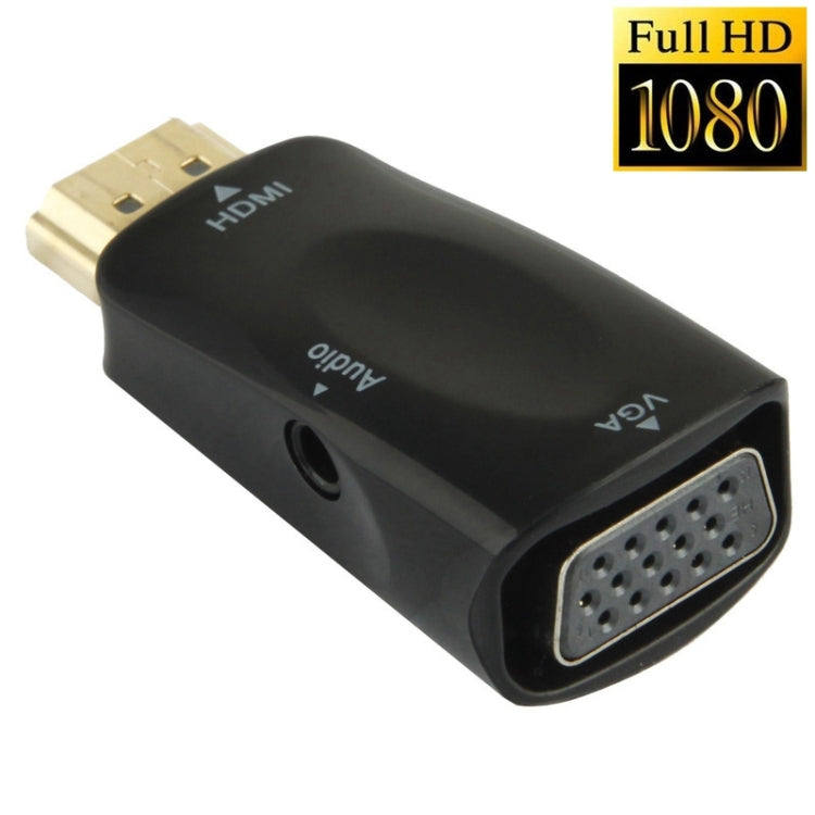 Full HD 1080P HDMI-zu-VGA- und Audio-Adapter für HDTV / Monitor / Projektor, HDMI Stecker zu VGA + Audio (Schwarz), HDMI Stecker zu VGA + Audio (Weiß)