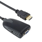 HDMI Stecker zu VGA Buchse Adapter mit Audiokabel, Länge: 50cm