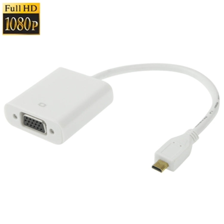 22cm Micro HDMI Stecker zu VGA Buchse Video Adapterkabel, Unterstützt Full HD 1080P, Micro HDMI Stecker zu VGA Buchse