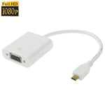 22cm Micro HDMI Stecker zu VGA Buchse Video Adapterkabel, Unterstützt Full HD 1080P, Micro HDMI Stecker zu VGA Buchse